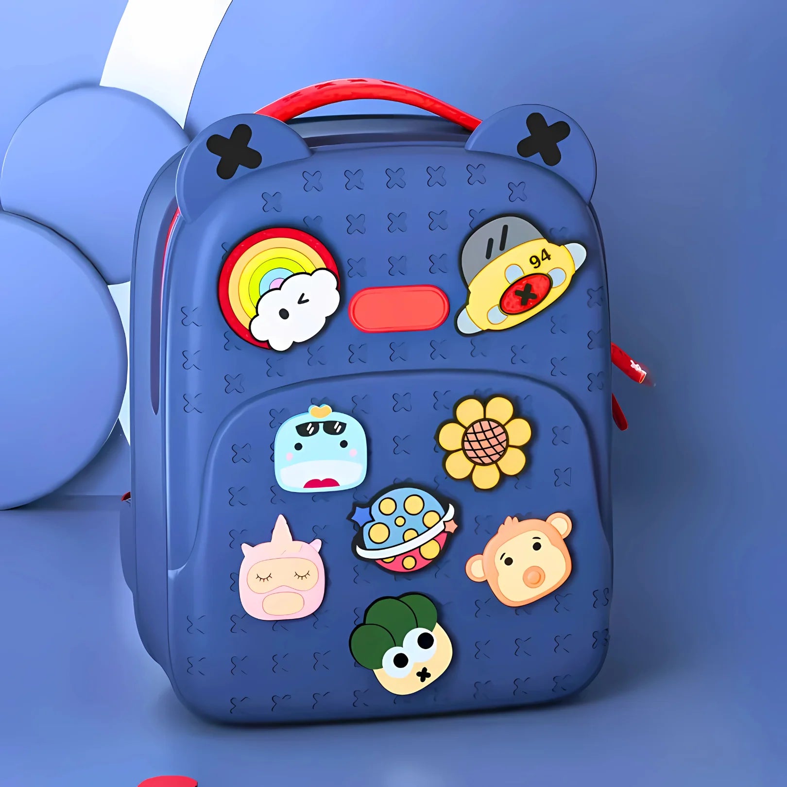 Water Resistant Stylish Silicone Durable School Bag with DIY Patches