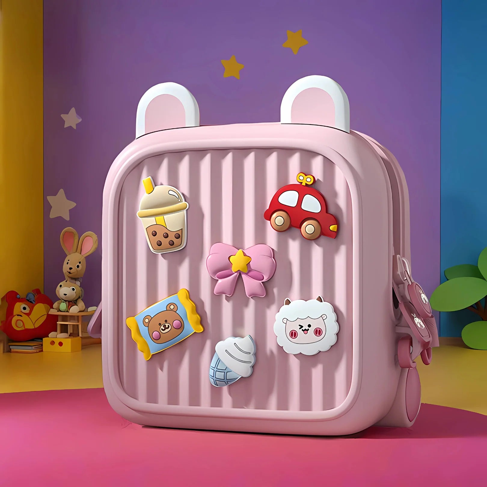 Toddler Mini Cute Backpack with DIY Cute Cartoon Animal For Preschool Kids