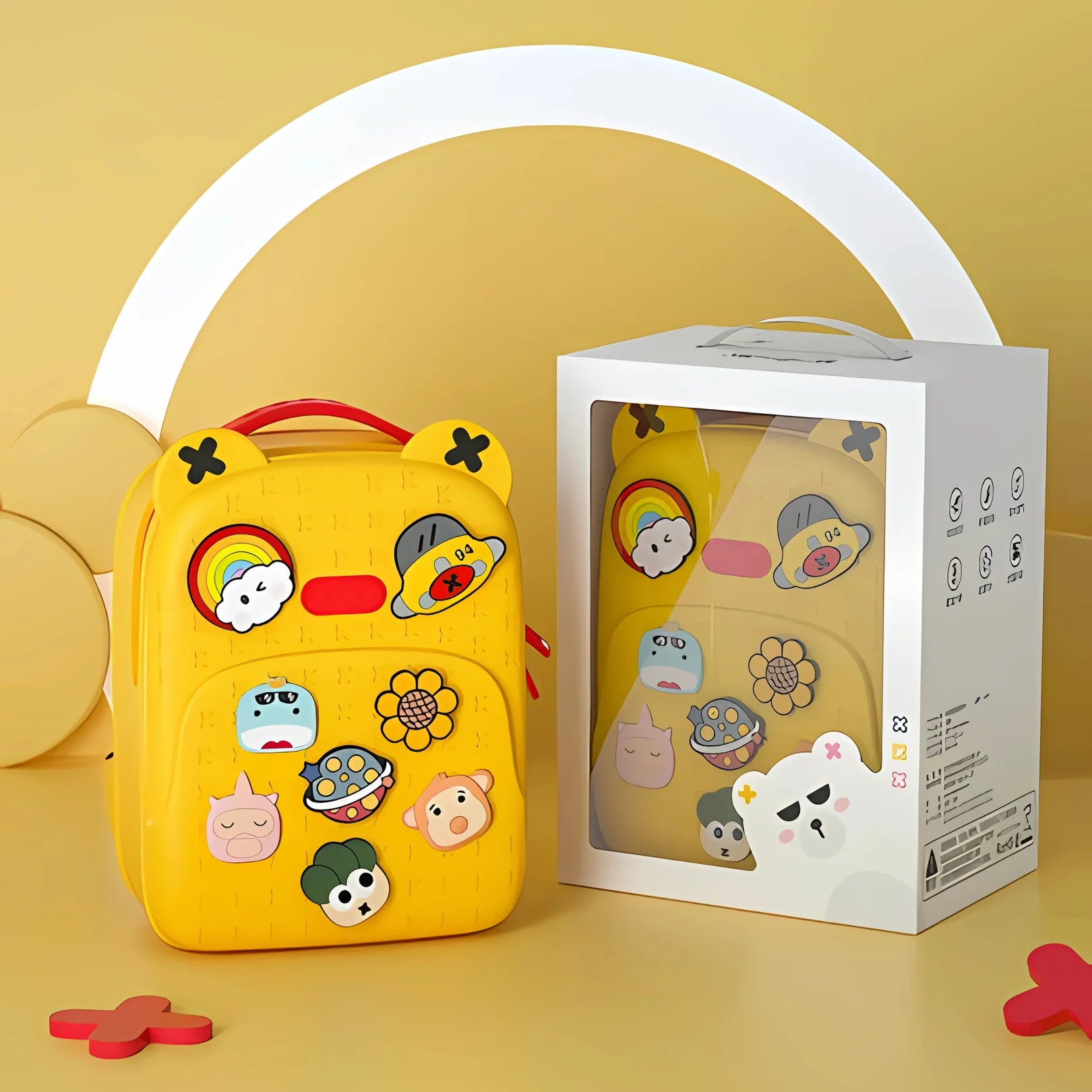 Water Resistant Stylish Silicone Durable School Bag with DIY Patches