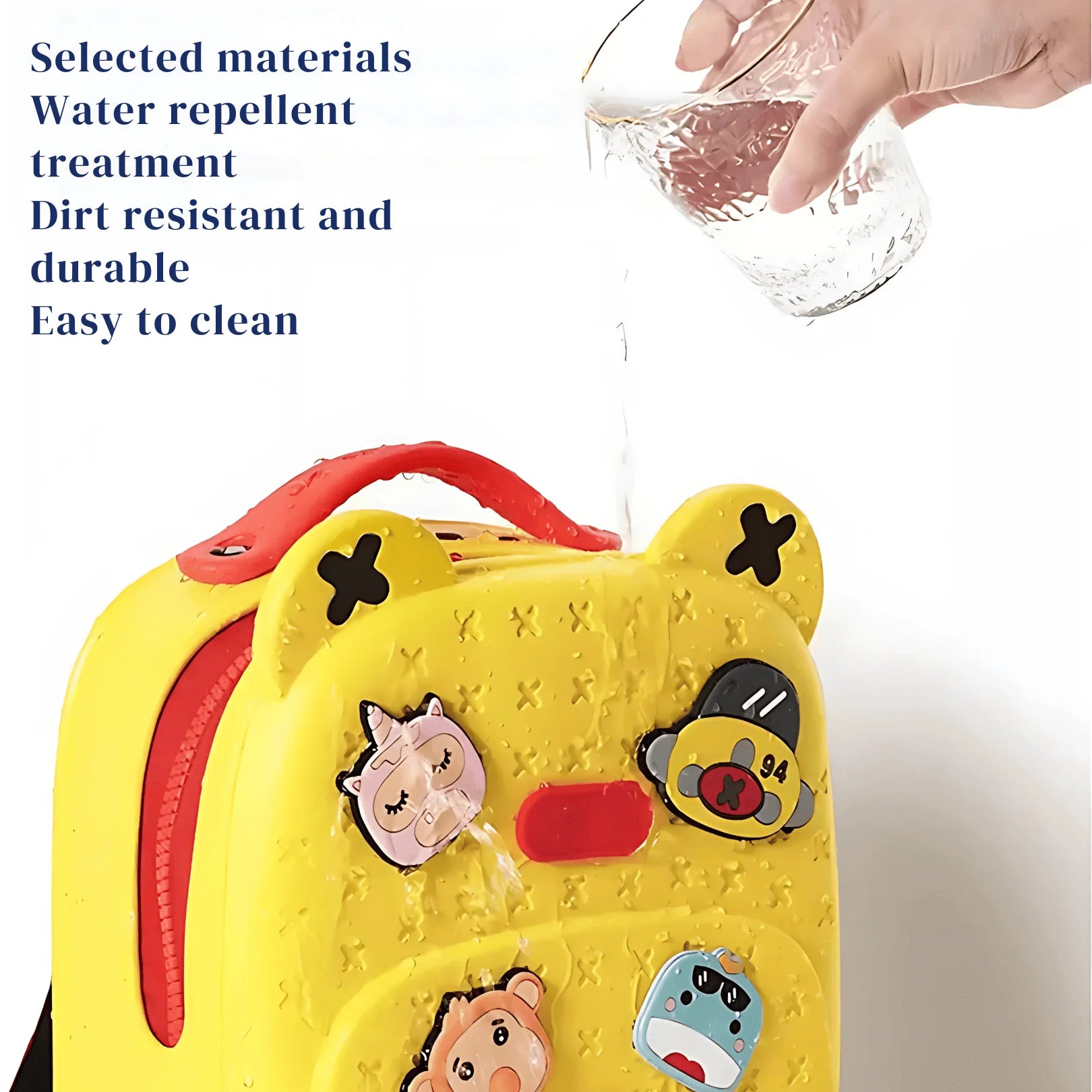 Water Resistant Stylish Silicone Durable School Bag with DIY Patches