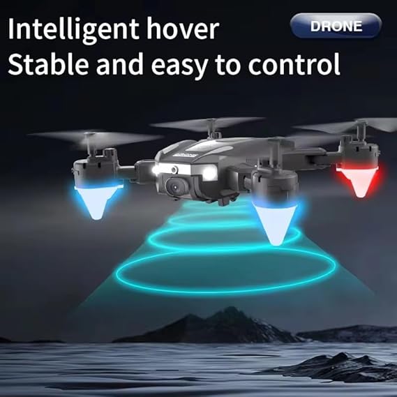 Drone J2 Foldable FPV Drone with Dual Camera, Obstacle Avoidance, Altitude Hold, Headless Mode, 15 Min Flight Time | Compact Portable RC Quadcopter for Beginners & Kids
