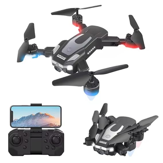 Drone J2 Foldable FPV Drone with Dual Camera, Obstacle Avoidance, Altitude Hold, Headless Mode, 15 Min Flight Time | Compact Portable RC Quadcopter for Beginners & Kids