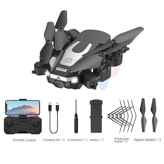 Drone J2 Foldable FPV Drone with Dual Camera, Obstacle Avoidance, Altitude Hold, Headless Mode, 15 Min Flight Time | Compact Portable RC Quadcopter for Beginners & Kids