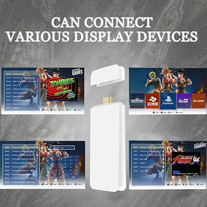 Retro Gaming Console with Game Stick, 1080p HD, Plug & Play TV Video Game Set for 2 Player, 2.4G Wireless, 10 Emulators, 24000 Games