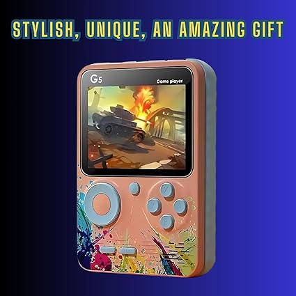 500 in 1 Retro Video Game Player Only for 1 Player, Handheld Gaming Console Can Play On TV, G5 Video Game 500 Games Preloaded Game Console, Old School Videogame (Random Color, Pack of 1 Game)