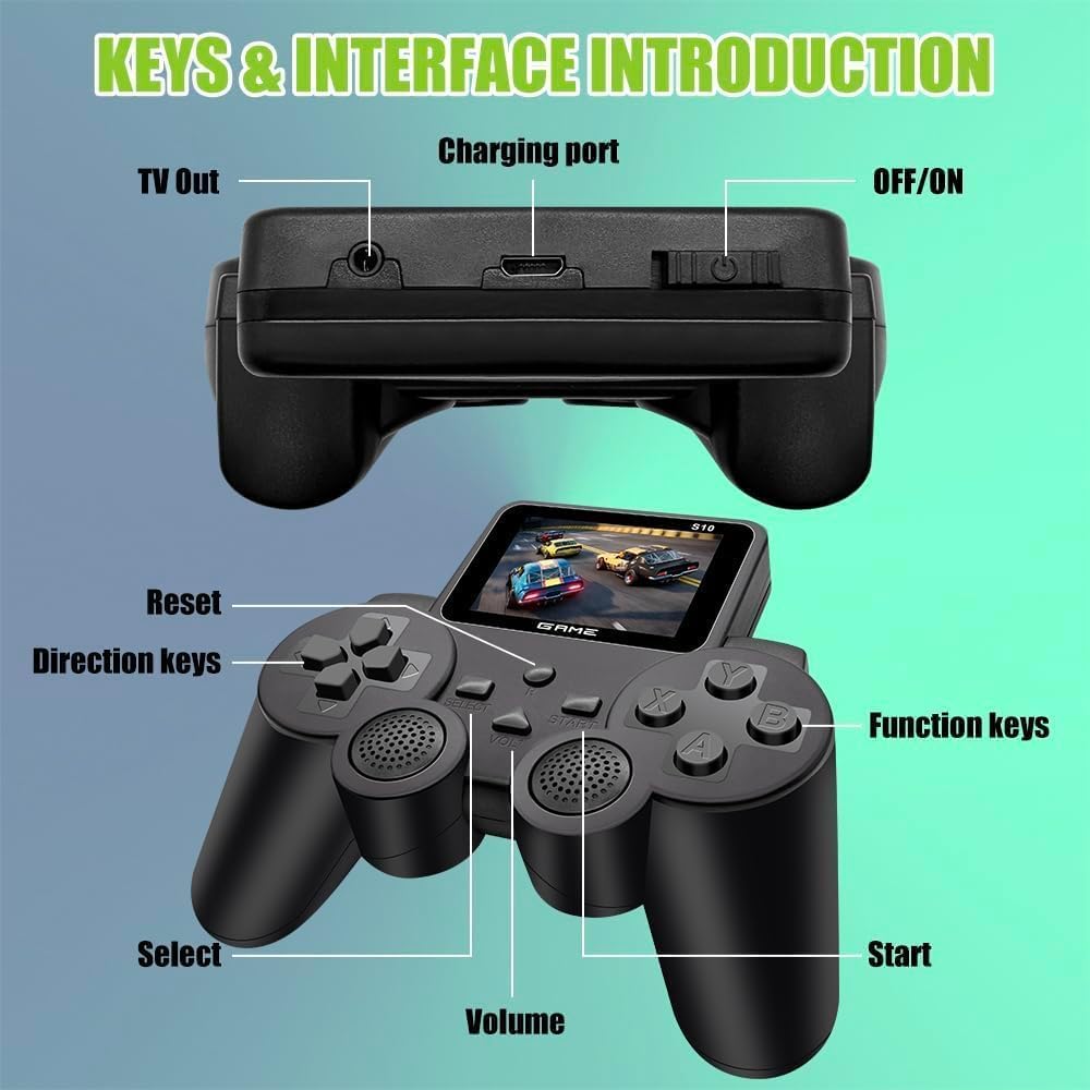 Video Games for Kids 500 in 1 Controller Gamepad Video Game, Retro Gaming Console, Gameboy Age 7, Digital Game Player, Pocket Gamer, Handheld Gaming Console