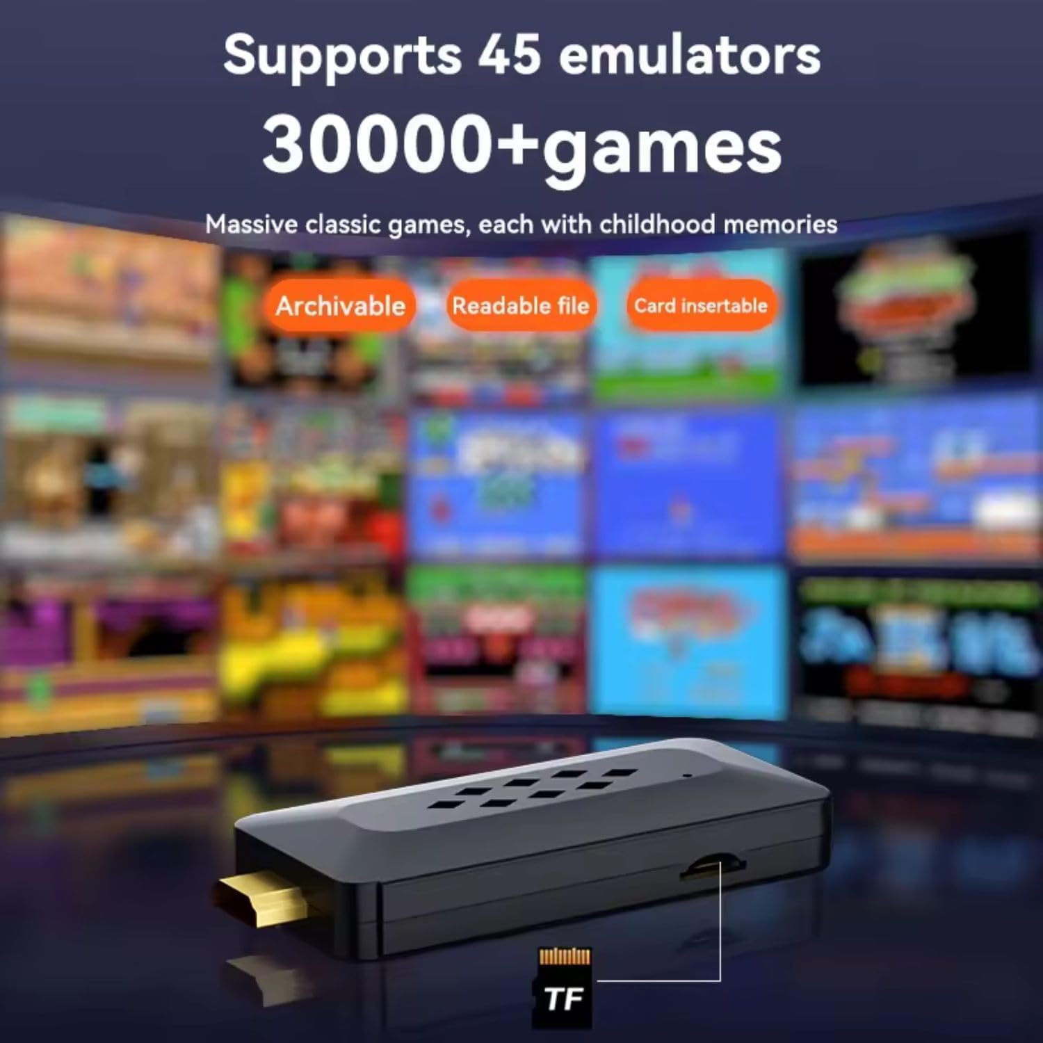 Games M33 3D gaming stick video game console 4k high-definition TV output built-in 60000+games (64 gb)