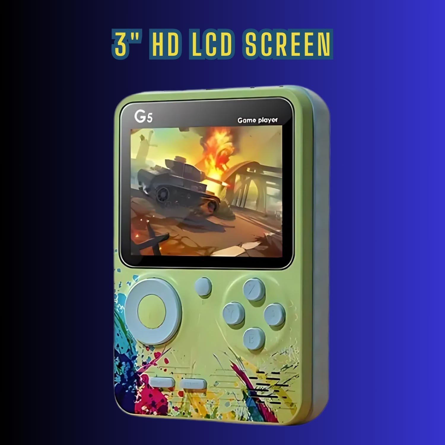 500 in 1 Retro Video Game Player Only for 1 Player, Handheld Gaming Console Can Play On TV, G5 Video Game 500 Games Preloaded Game Console, Old School Videogame (Random Color, Pack of 1 Game)