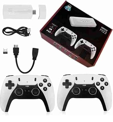 M22 Game Stick Console | 30,000+ Preloaded Modern & Retro Games | 64GB TF Card | 2.4G Wireless Dual Controllers | 1080p HDMI Plug & Play for TV | Supports 52+ Emulators