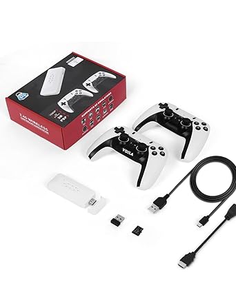 M22 Game Stick Console | 30,000+ Preloaded Modern & Retro Games | 64GB TF Card | 2.4G Wireless Dual Controllers | 1080p HDMI Plug & Play for TV | Supports 52+ Emulators