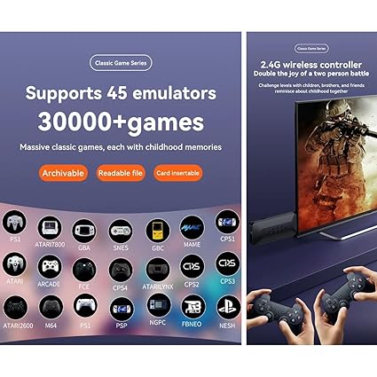 Games M33 3D gaming stick video game console 4k high-definition TV output built-in 60000+games (64 gb)