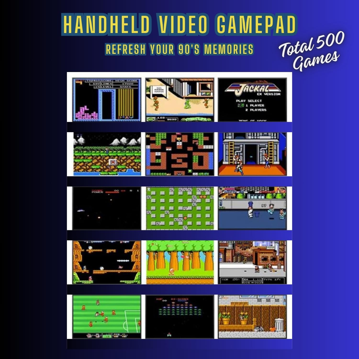 500 in 1 Retro Video Game Player Only for 1 Player, Handheld Gaming Console Can Play On TV, G5 Video Game 500 Games Preloaded Game Console, Old School Videogame (Random Color, Pack of 1 Game)