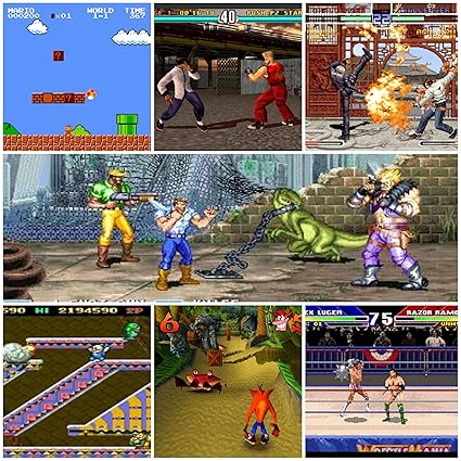 Retro Gaming Console with Game Stick, 1080p HD, Plug & Play TV Video Game Set for 2 Player, 2.4G Wireless, 10 Emulators, 24000 Games