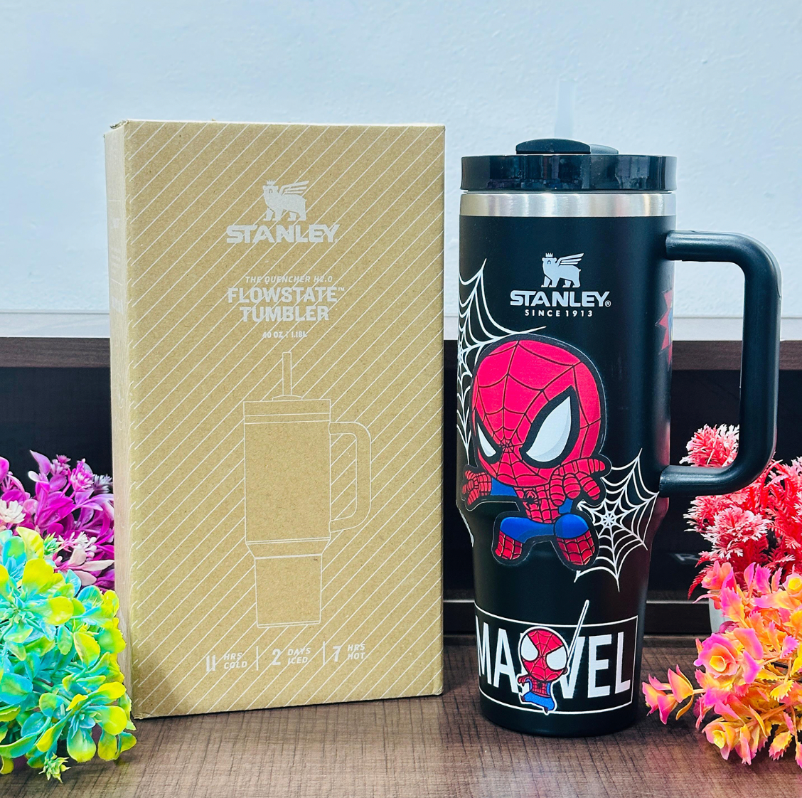 Stanley × Marvel Spiderman Quencher Tumbler – 40oz | Limited Edition