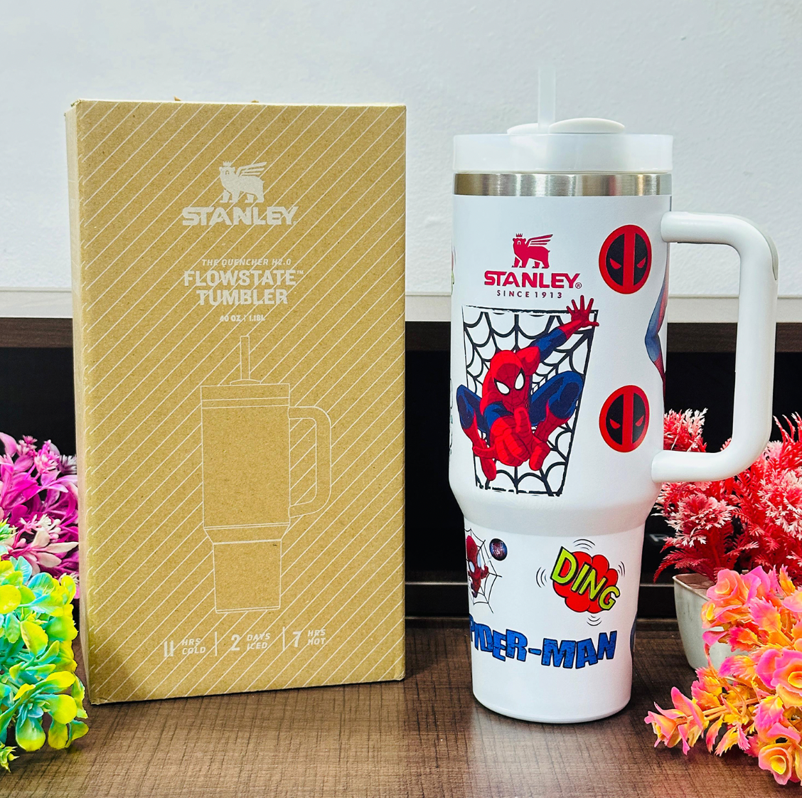 Stanley × Marvel Spiderman Quencher Tumbler – 40oz | Limited Edition