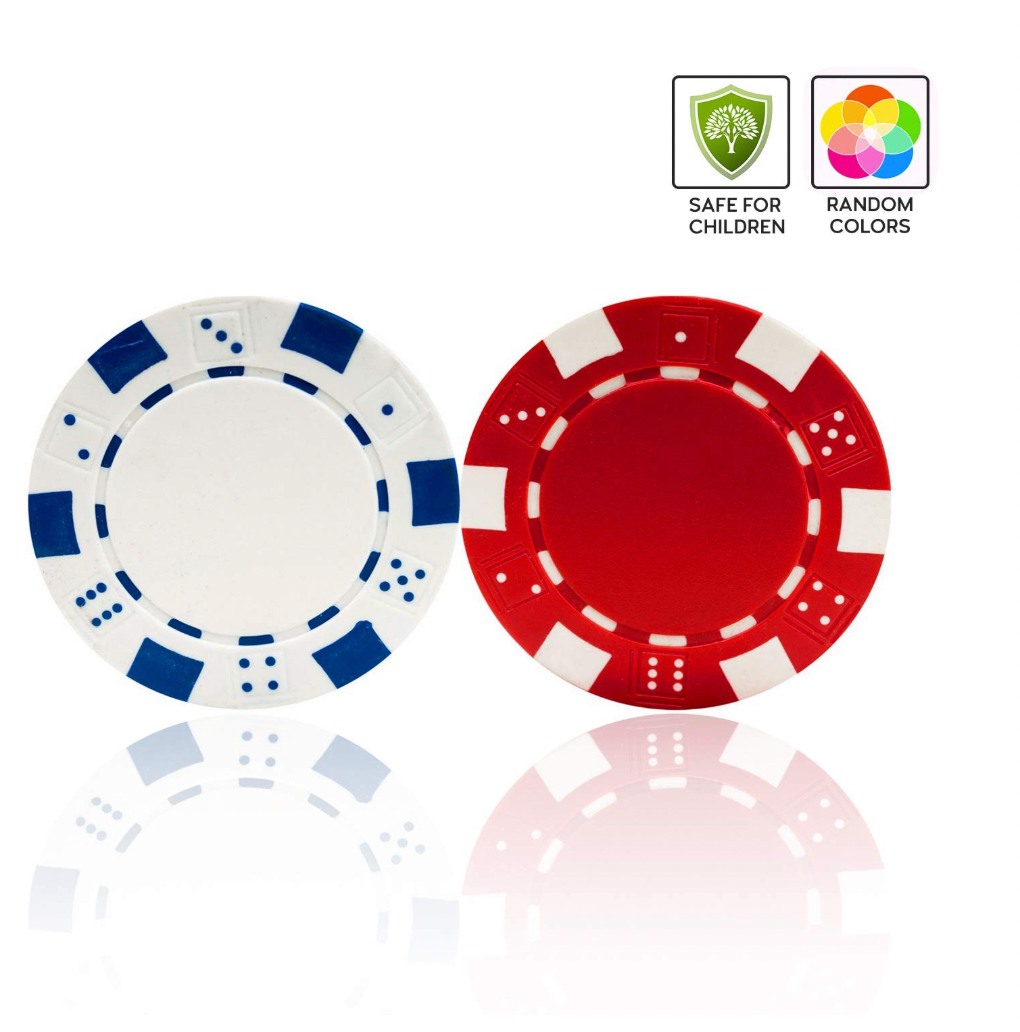 500 Chips/Pcs Poker Chips Set with Aluminum Finish Case, 2 Decks of Cards, 5 Dice, 1 Dealer Button