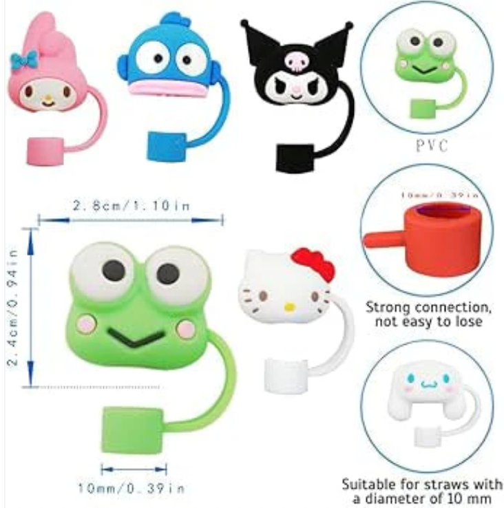 3D Straw Toppers - Stanley | Stylist | Silicone- Random