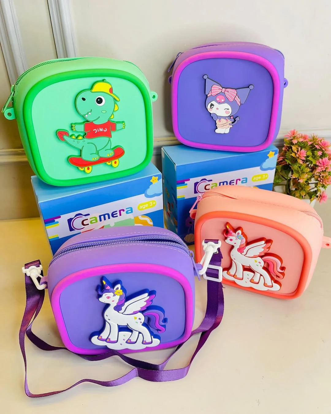 Multicolor Silicone Sling Bag – Stylish & Kid-Friendly! 🎒✨