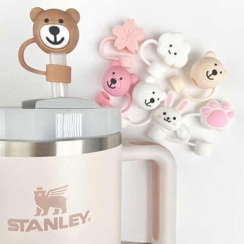 3D Straw Toppers - Stanley | Stylist | Silicone- Random
