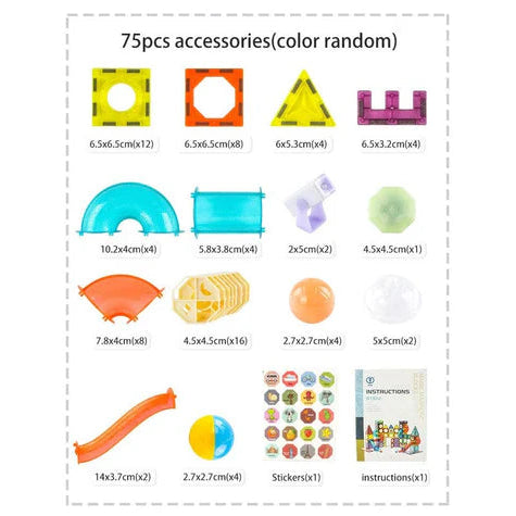 49pcs Magnetic Building Blocks with Lights (STEM)