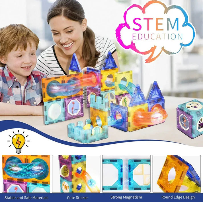 49pcs Magnetic Building Blocks with Lights (STEM)